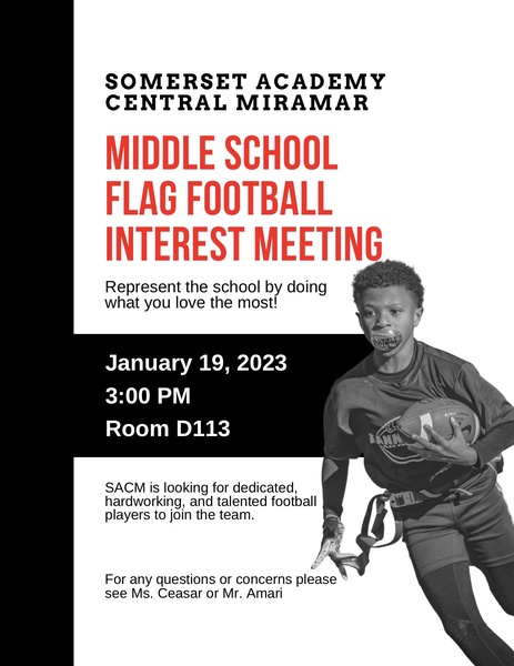 High School Flag Football Interest Meeting