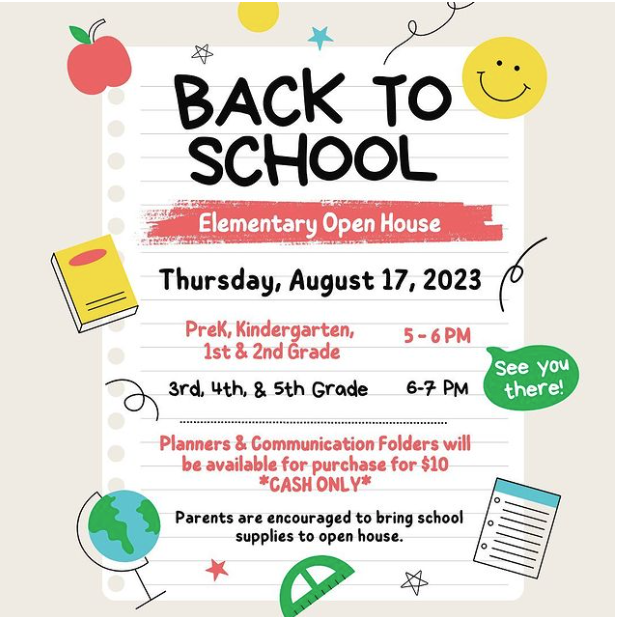 Elementary Open House Back to School