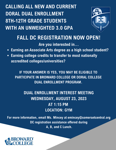 Fall Doral College Registration Now Open!