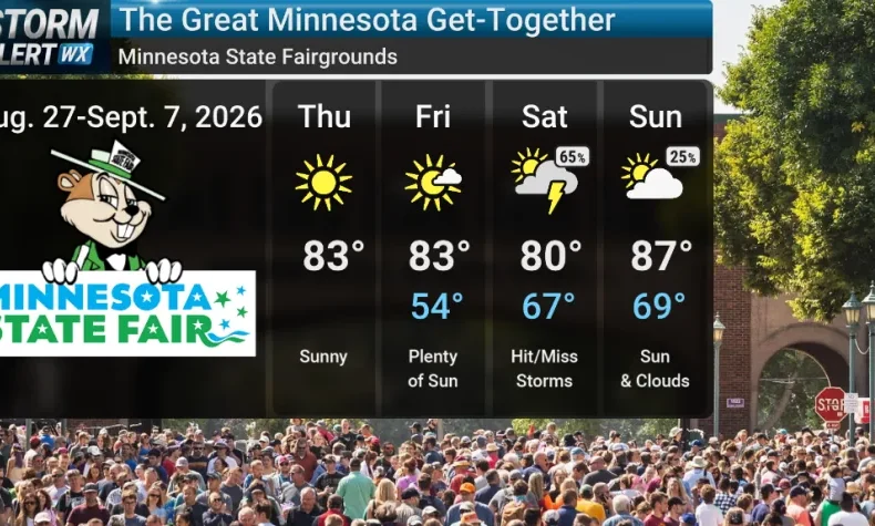 Cloudy late-summer weather forecast for Rochester with temperatures cooling through the evening